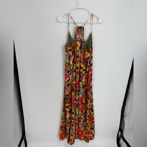 Nicole Miller Green Watercolor Floral Maxi Dress - Picture 8 of 9